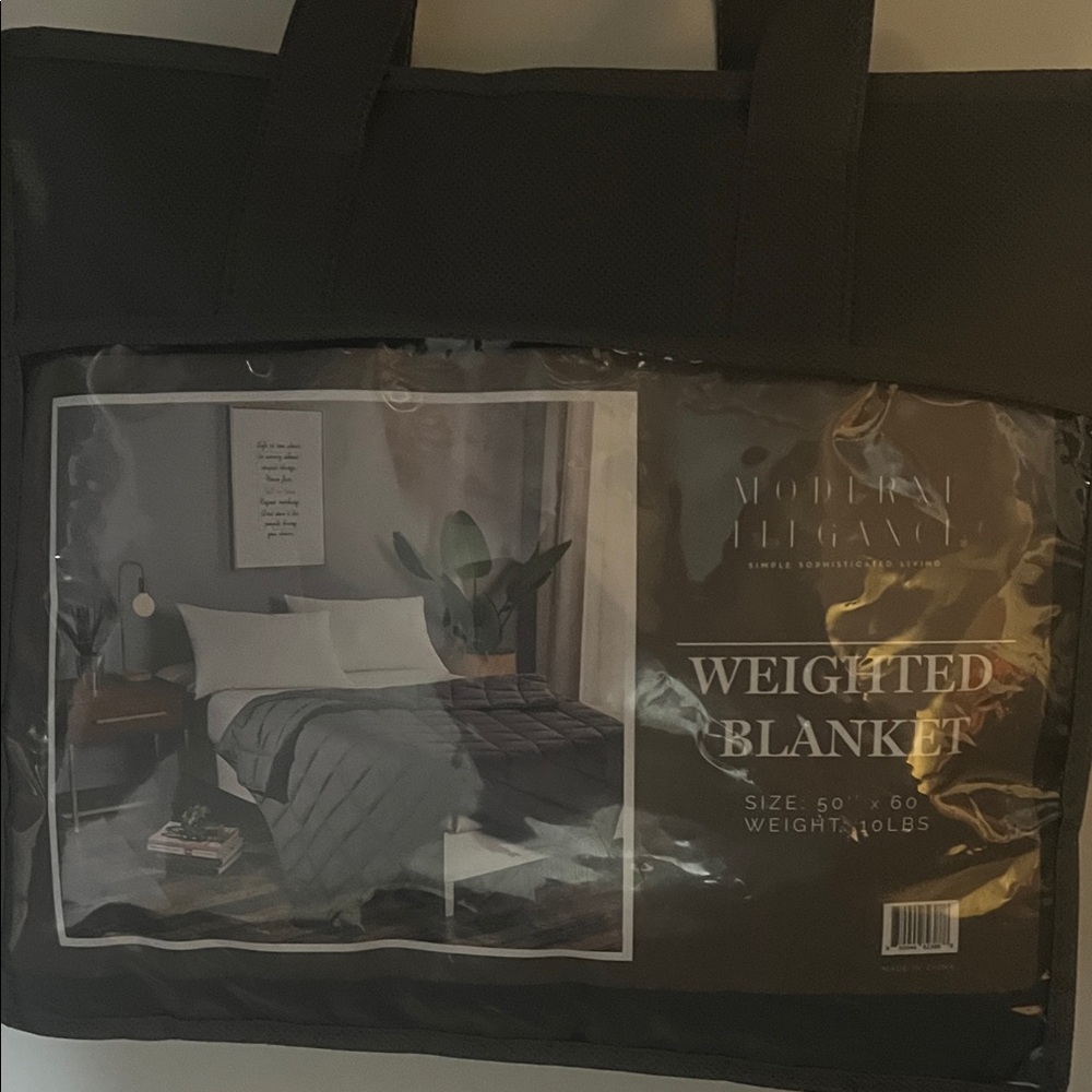Modern Elegance Black Weighted Blanket 10lb 50”*60” New